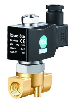 N2W Series NSF Certified Direct Acting Solenoid Valve 1/8'-2' AC220V DC24V Normally Closed Normally Open